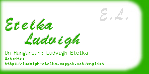 etelka ludvigh business card